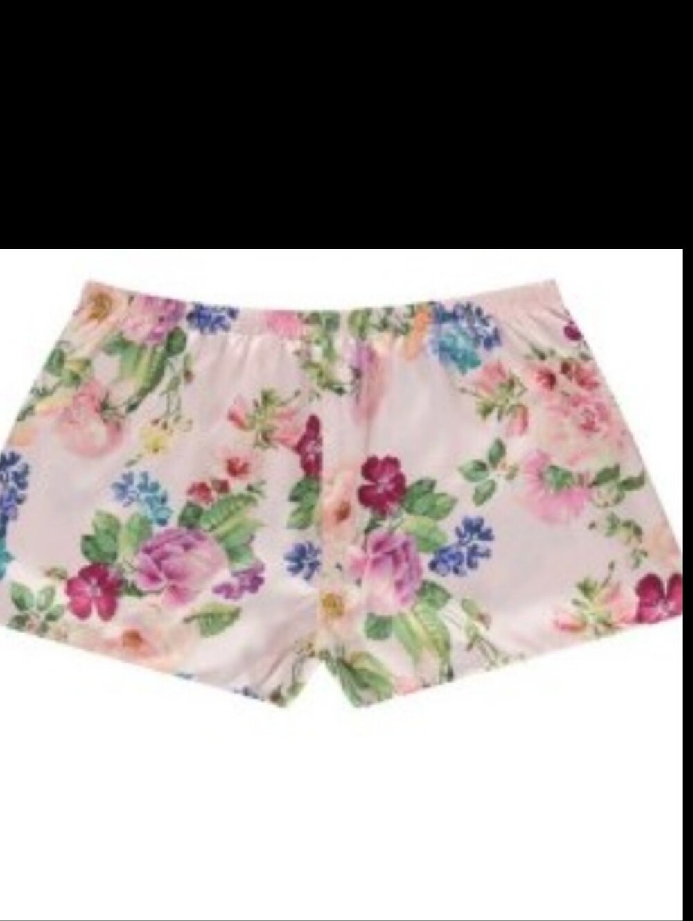 FLORA NIKROOZ Sabrina Floral Print Satin shorts NEW